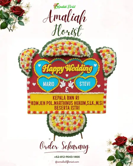 Papan Bunga Pernikahan Gerendeng